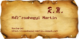 Rózsahegyi Martin névjegykártya