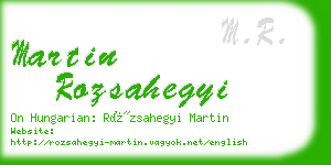 martin rozsahegyi business card